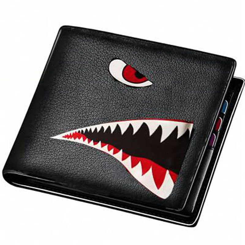 Men's Short Change Two-fold Personality Creative Fashion Card Holder