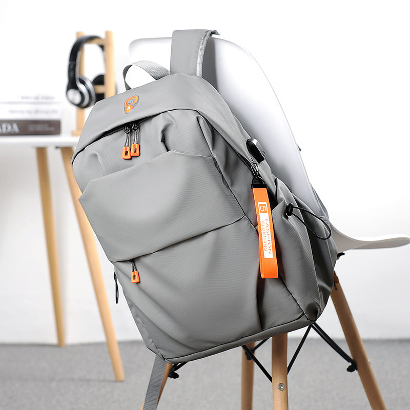 Simple Solid Color Business Commute Computer Backpacks