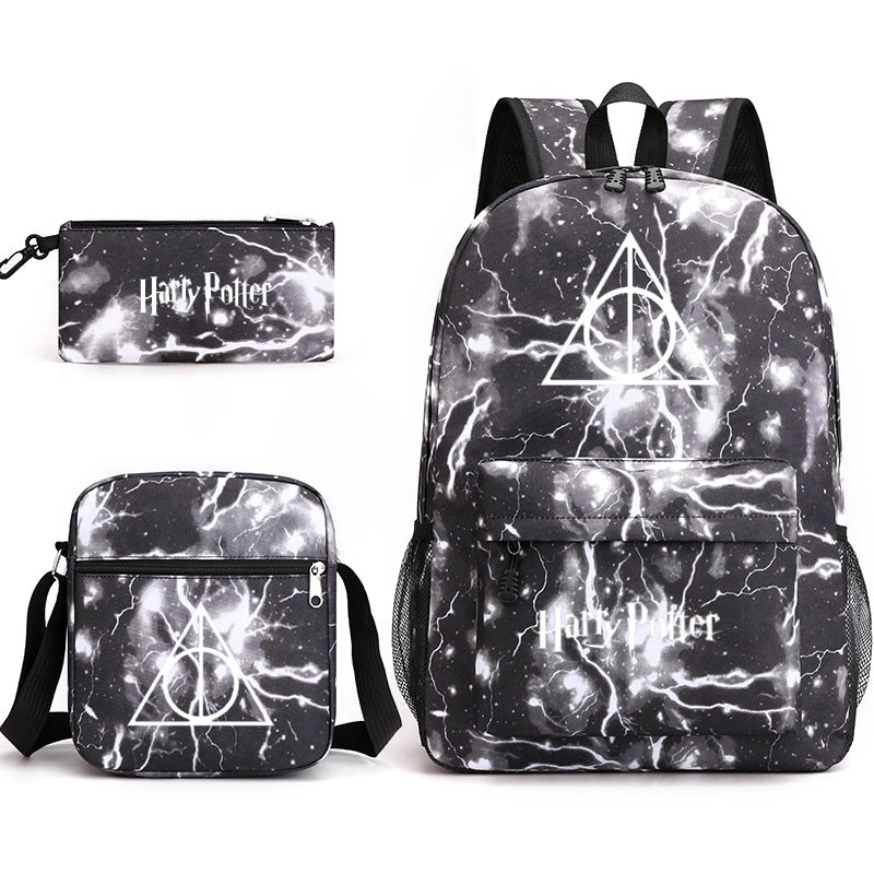 Harry Potter College Badge Pencil Three-piece Backpacks