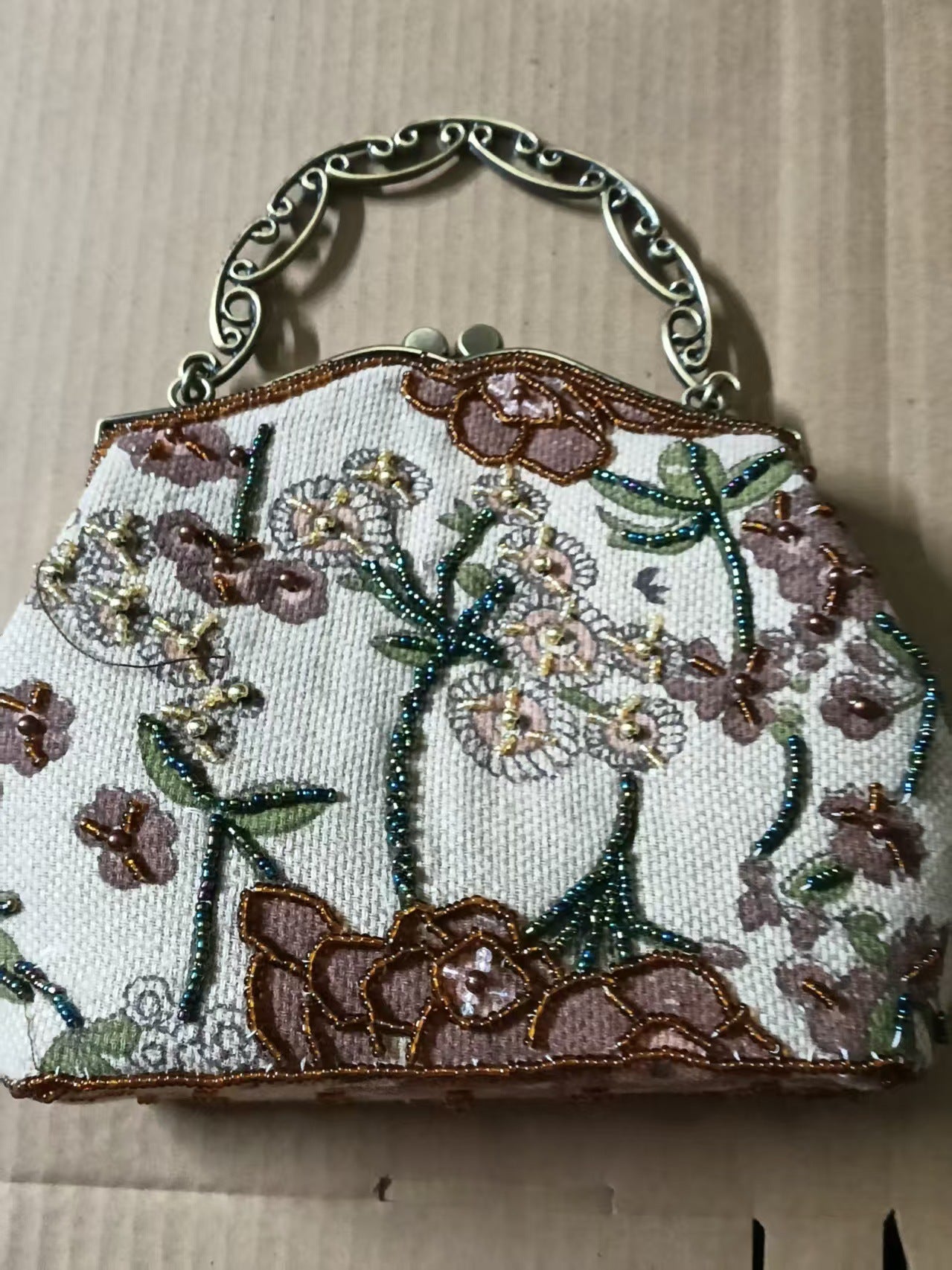 Women's Embroidery Linen Vintage Old Cheongsam Perfect Evening Bags