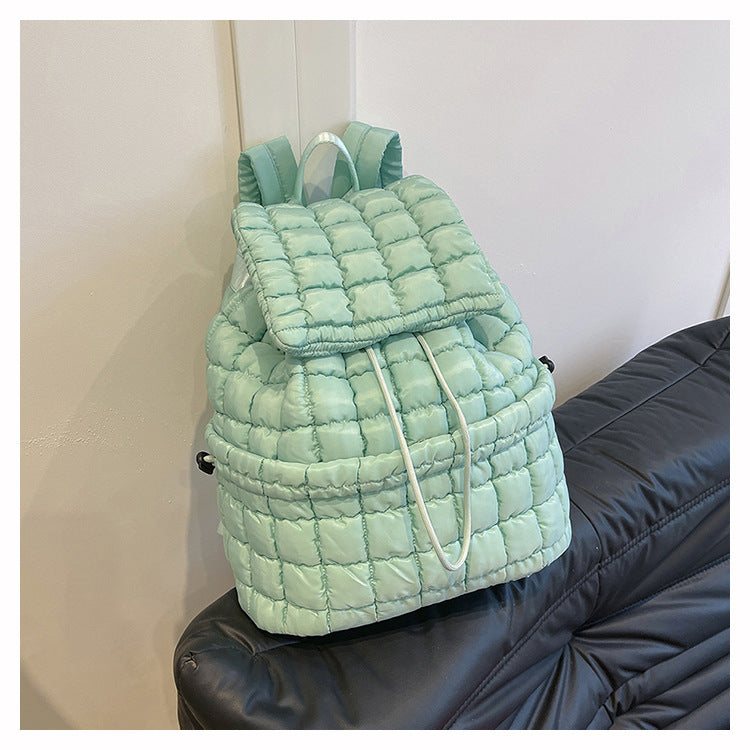 Women's Commuter Large Capacity Lightweight Fluffy Plaid Backpacks