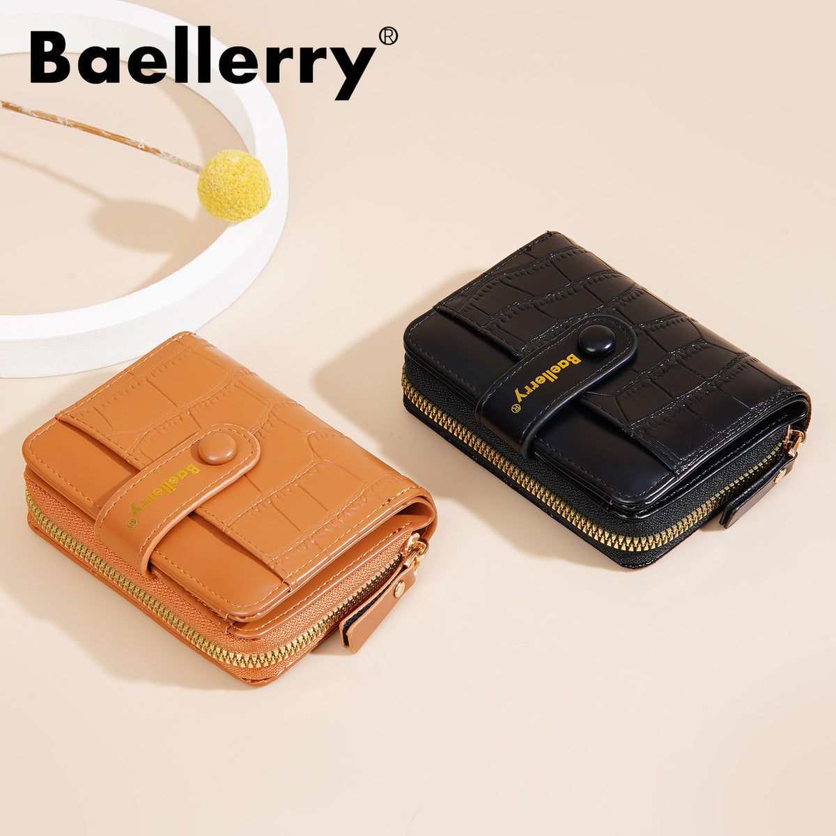 Women's Short Fashion Zipper Niche Stone Pattern Ladies Wallet