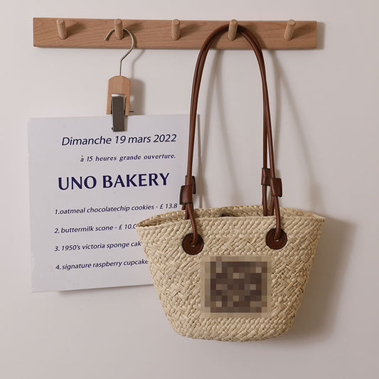 Women's Straw Hand-woven Rattan Weave Summer Seaside Bags