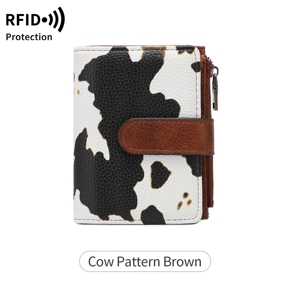 Women's Swiping Multiple Slots Simple Tri Fold Ladies Wallet