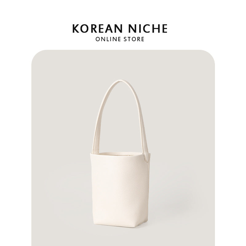 Niche Design Advanced Texture Soft Leather Litchi Pattern Shoulder Bags