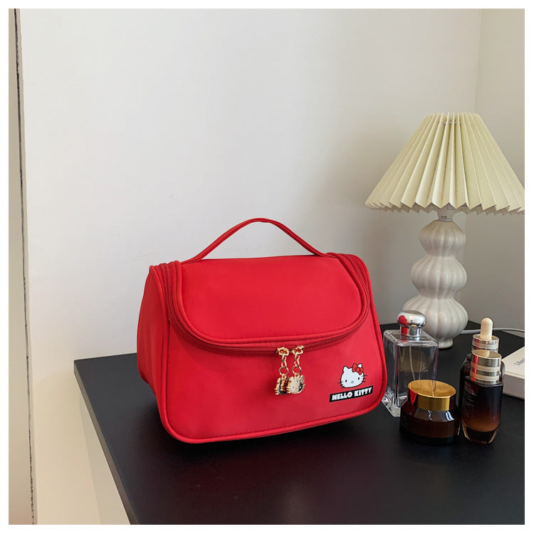 Women's Authorized Korean Style Portable Large Capacity Wash Cosmetic Bags