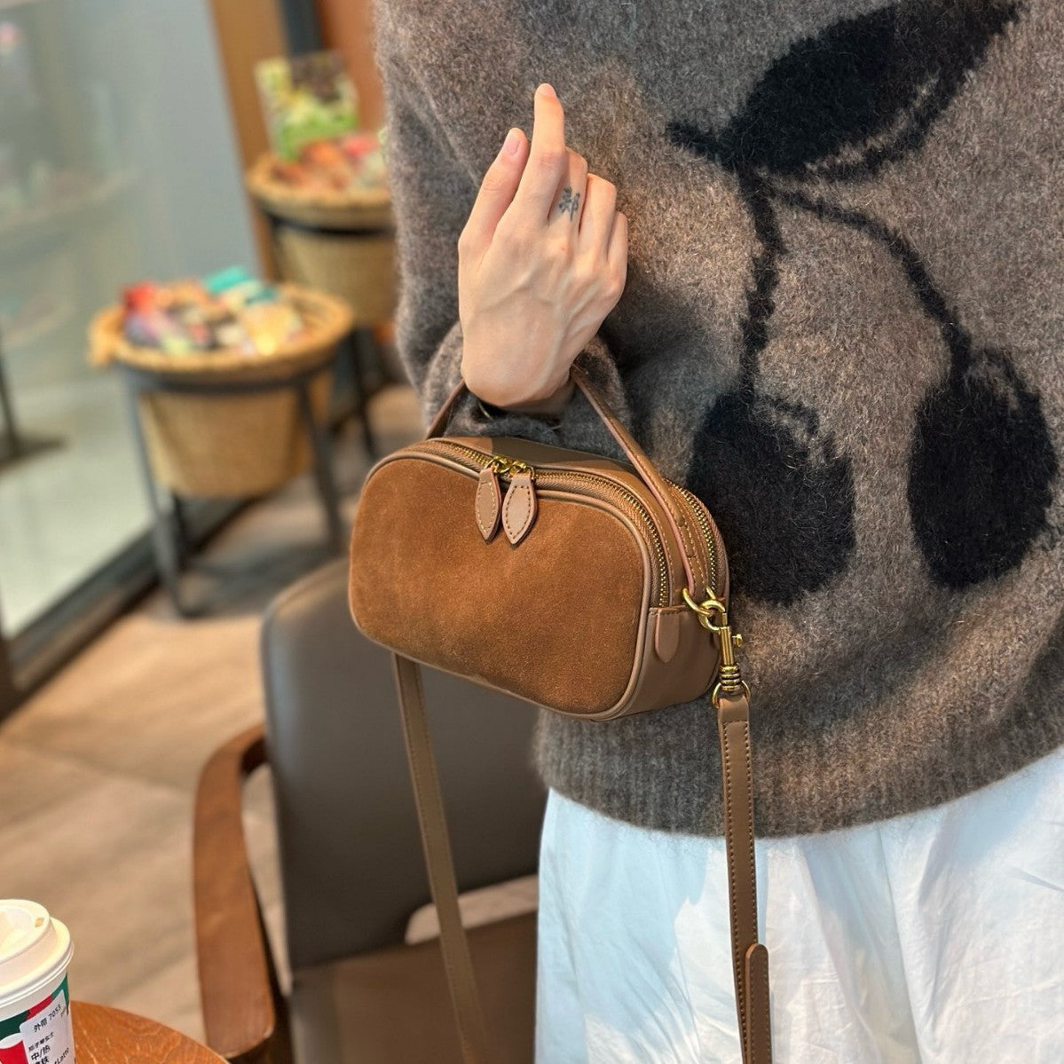 Women's Genuine Leather Matte Retro Easy Matching Temperament Women's Handbag