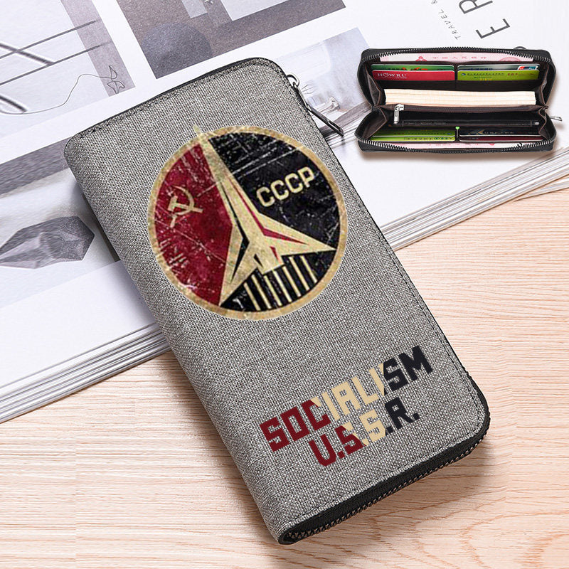 Men's Soviet Union Socialist Culture Aerospace Space Style Men's Wallet