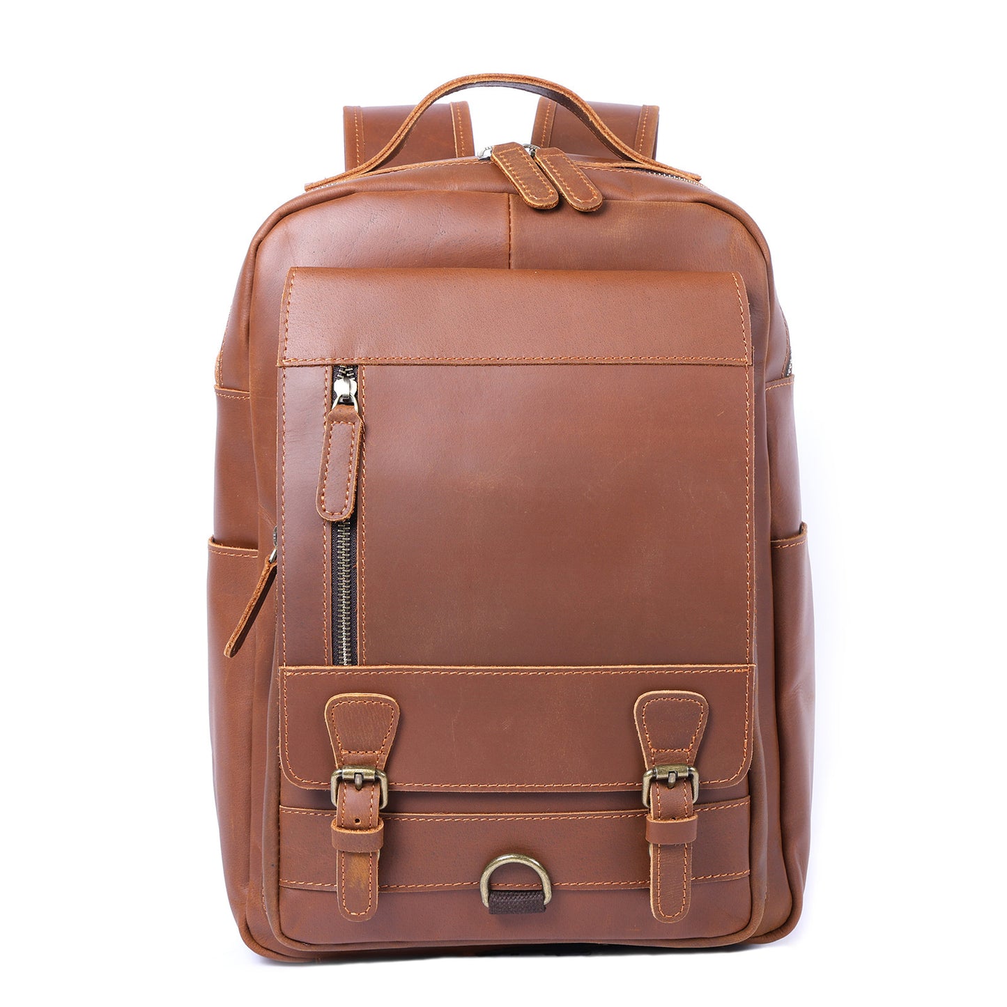 Women's & Men's & Retro Crazy Horse Leather First Backpacks