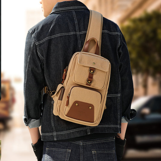Retro Fashion Canvas Commuter Multi Compartment Men's Messenger Bags