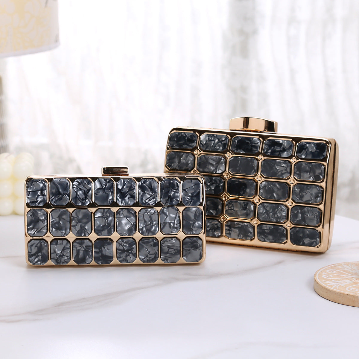 Comfortable Durable Stylish Acrylic High-grade Chain Evening Bags