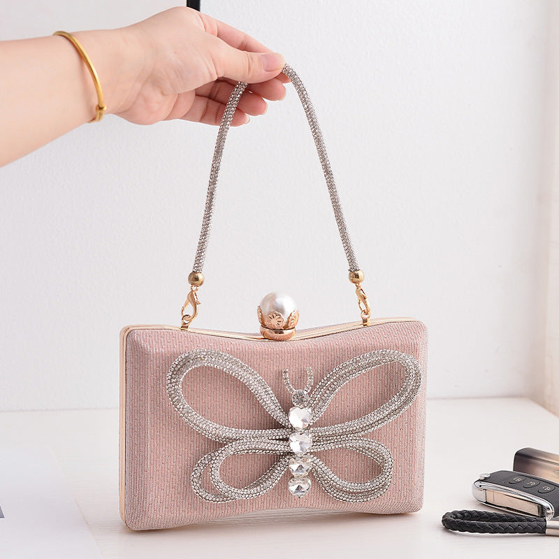 Dinner Black Graceful Dress Bow Hand-held Evening Bags