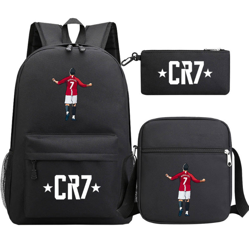 Women's & Men's & Football Star Junior Three-piece Suit Backpacks