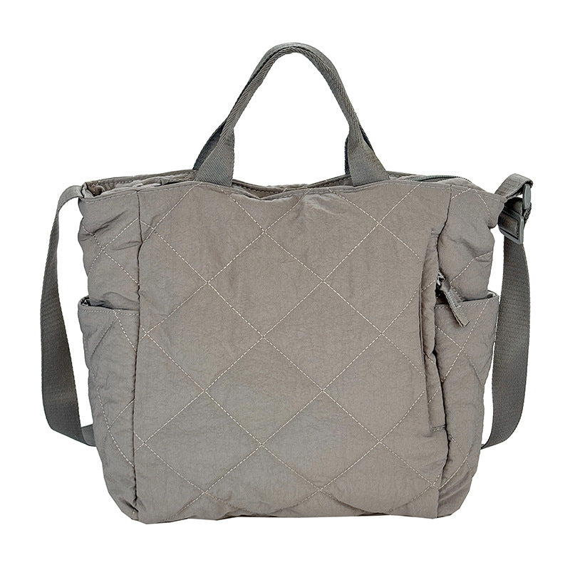 Textured Down Commuter Large Capacity Campus Class Commute Women's Handbag