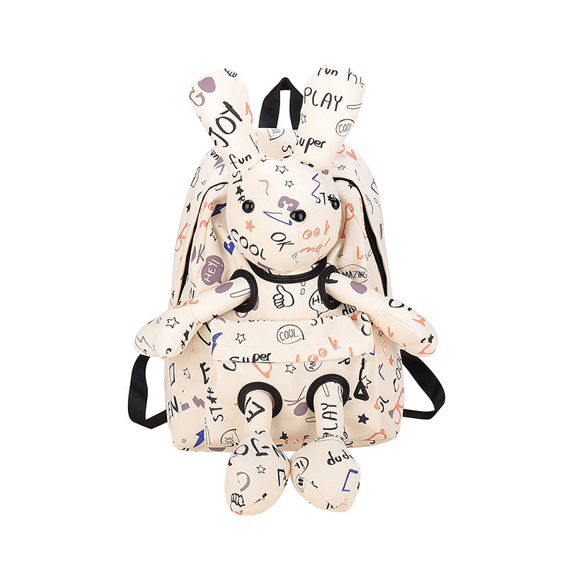 Personality Rabbit Doll Burden Reduction Spine Middle School Students' Schoolbags