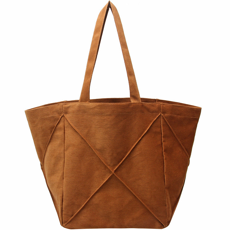 Women's Large Capacity Canvas Lazy Wind College Shoulder Bags