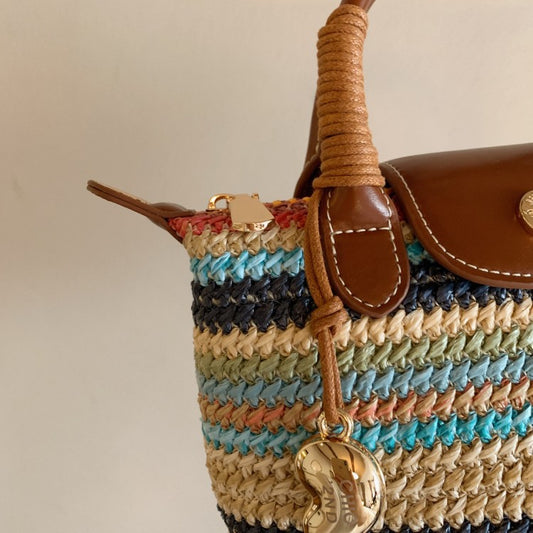 Women's Holiday Walk Summer Mini Woven Shoulder Bags