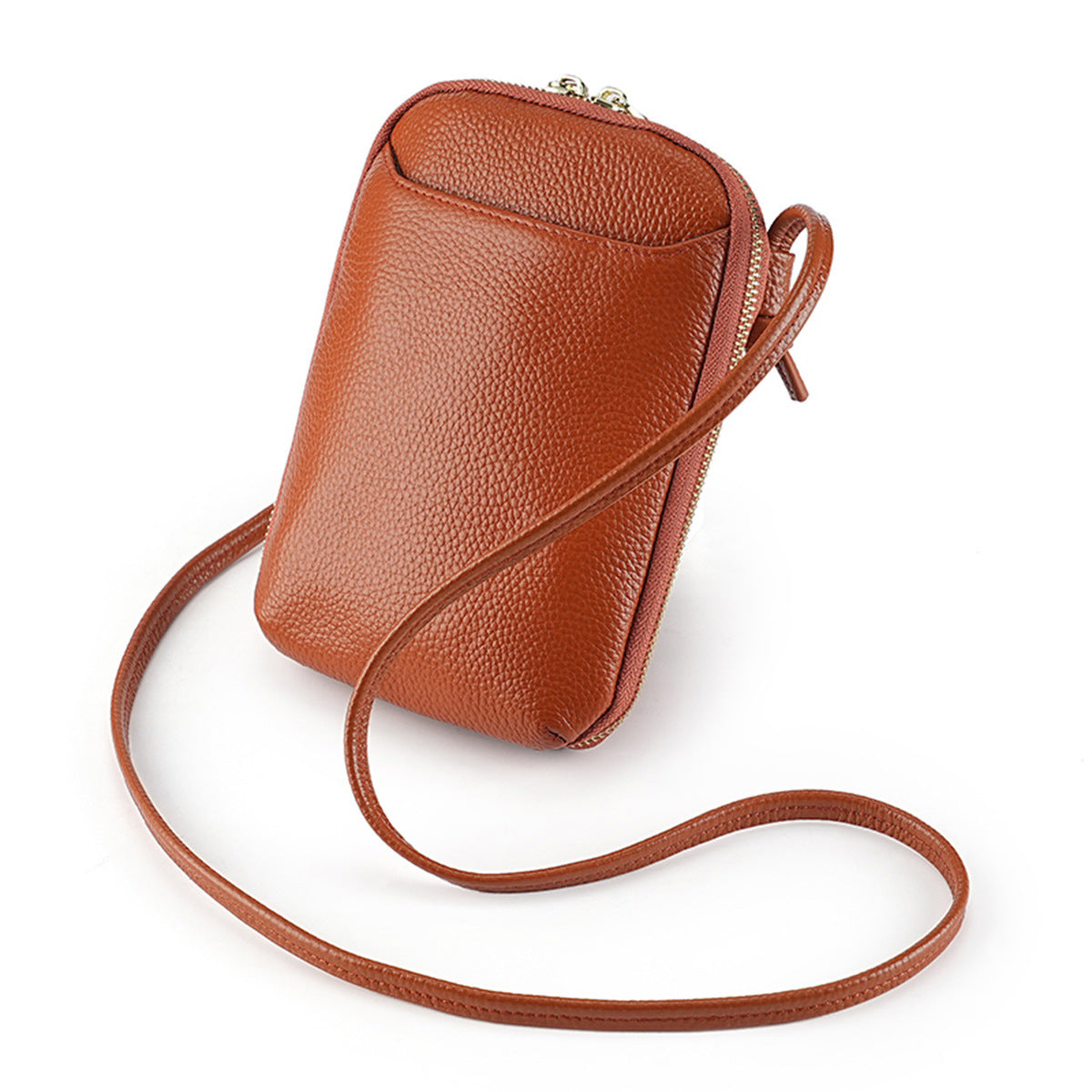 Women's First Layer Cowhide Simple Trend Mobile Mini Genuine Women's Shoulder Bag