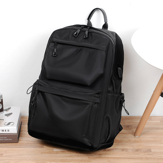 Men's Selection Double Back Computer Korean Style Backpacks