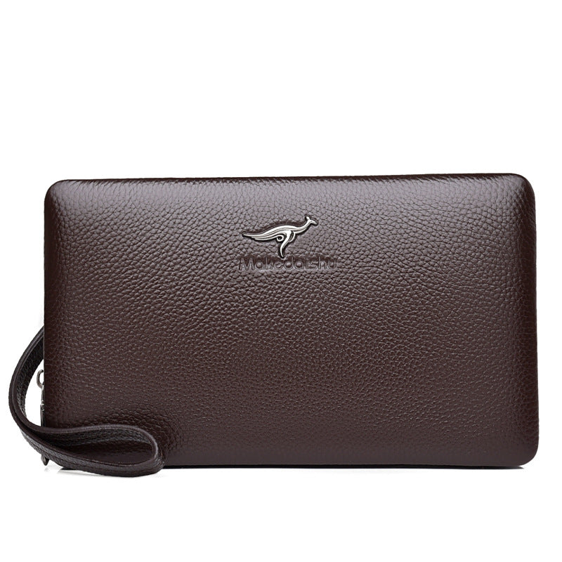 Men's Leather Clutch Large Capacity First Layer Men's Handbags