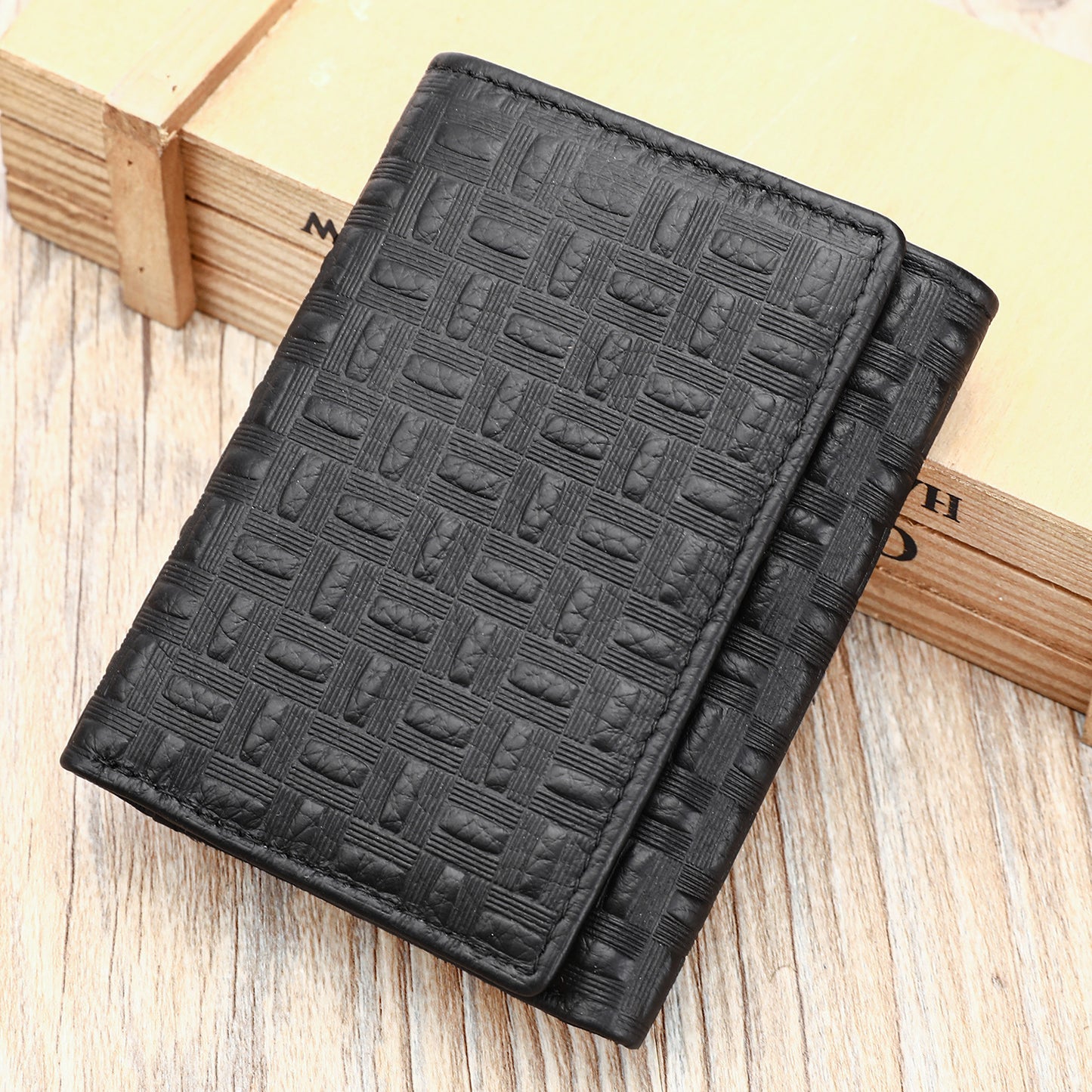 Men's American Gold Clip Swiping Multiple Slots Short Men's Wallets