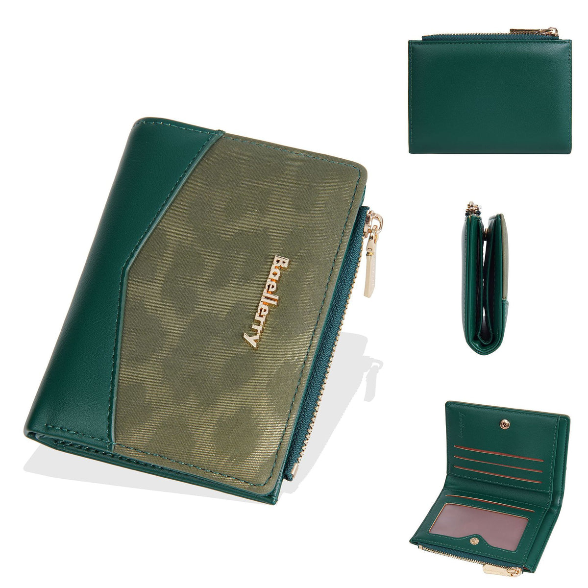 Women's Short Simple Multiple Slots Two Fold Ladies Wallet