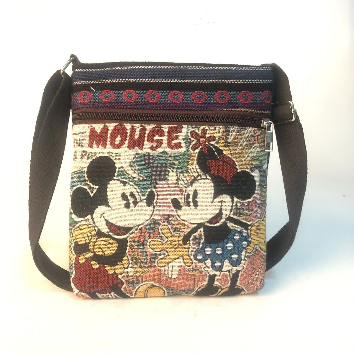 Women's Ethnic Style Elephant Cartoon Double-sided Gold Silk Women's Shoulder Bag
