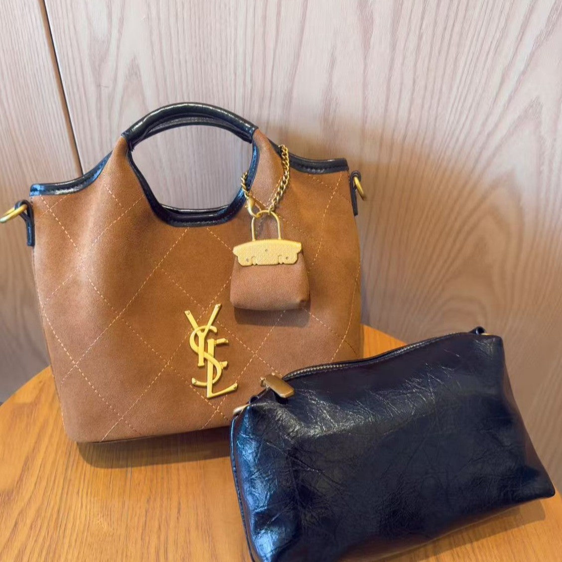 Deerskin Veet Diamond Plaid Classic Style Bags