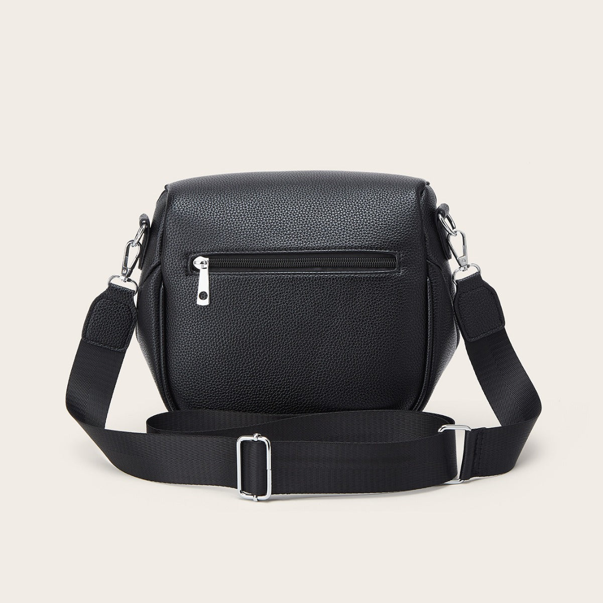 Women's Fashion Vintage Saddle Lychee Pattern Wide Crossbody Bags