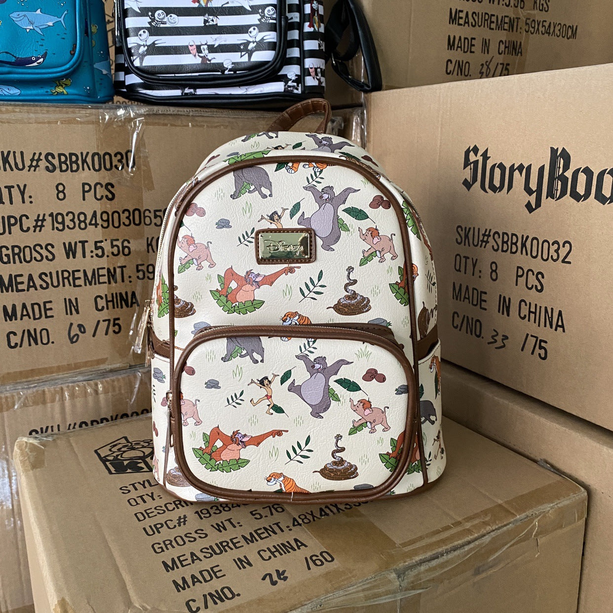 Women's & Men's & Tail Goods Cute Cartoon Printed Waterproof Backpacks