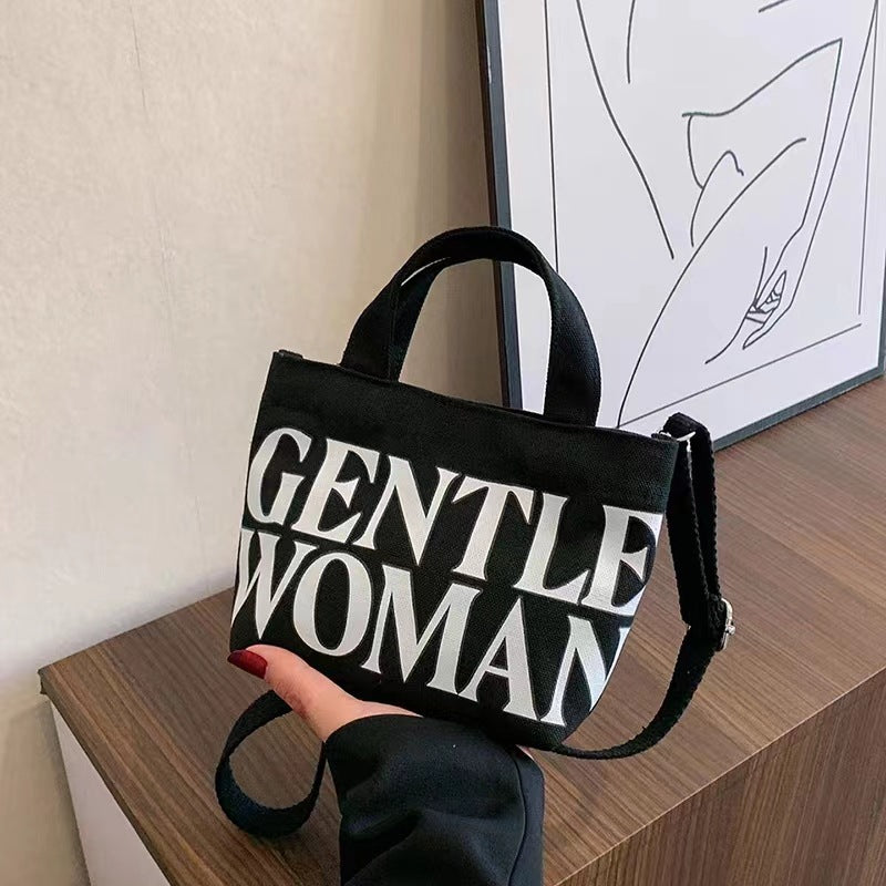 Women's Printed Canvas Fashion Portable Mini Female Women's Shoulder Bag