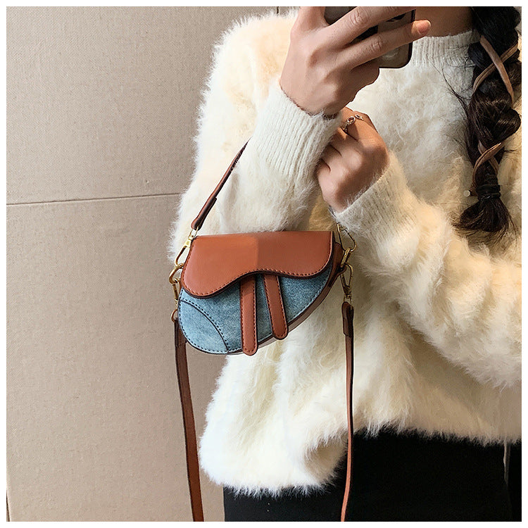 Women's Style Western Mini Portable One Saddle Fashionable Stylish Cool Women's Shoulder Bag