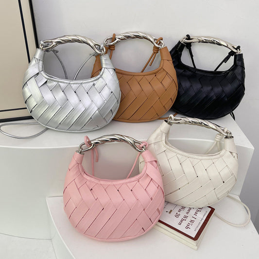 Women's Woven Bird's Nest Light Luxury Fashion Portable Crossbody Bags