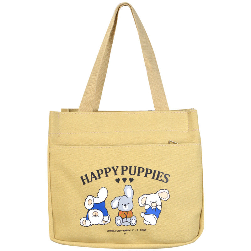 Canvas Three-dimensional Thickened Spring Urban Versatile Simple Small Square Bags