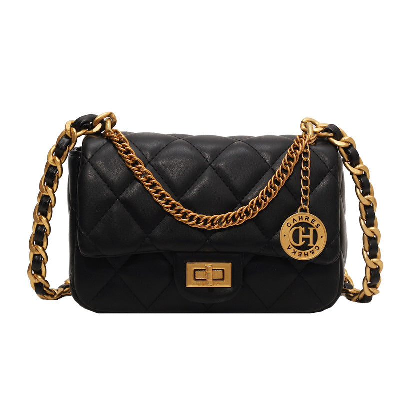 Classic Style Rhombus Embroidered Line Female Bags