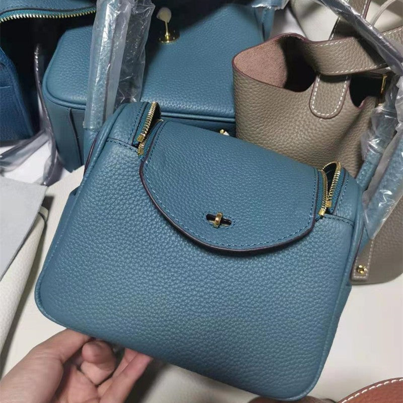 Women's Lindy Mini Doctor Cow Leather Portable Handbags