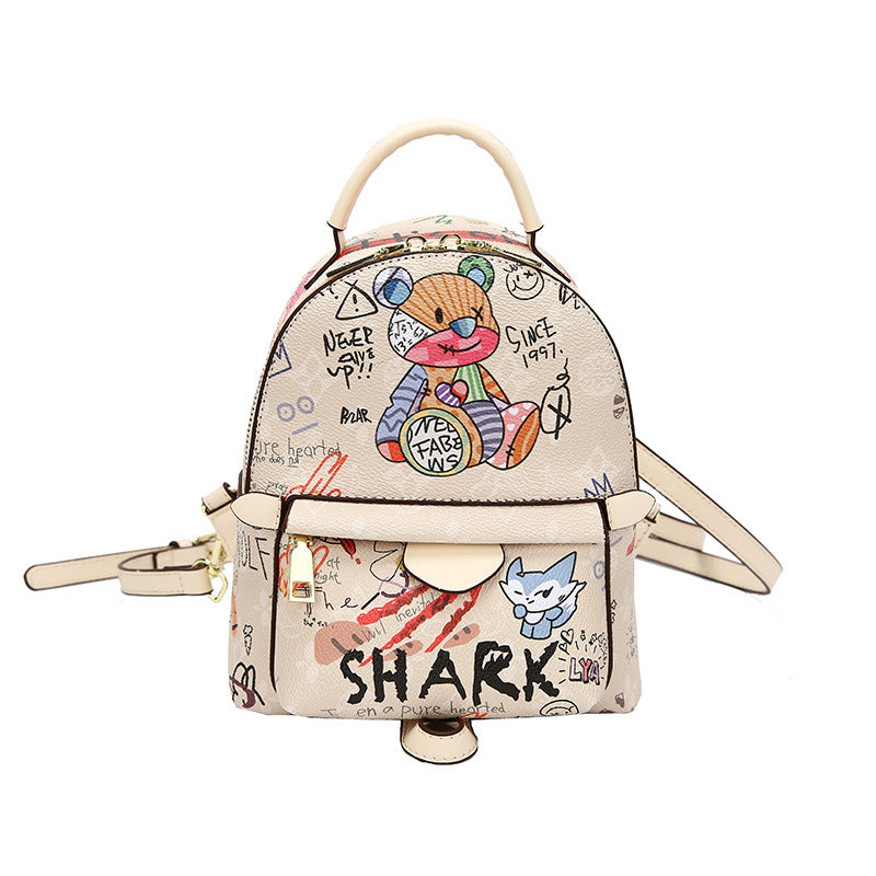 Women's Korean Fashionable Stylish Cute Bear Trendy Backpacks