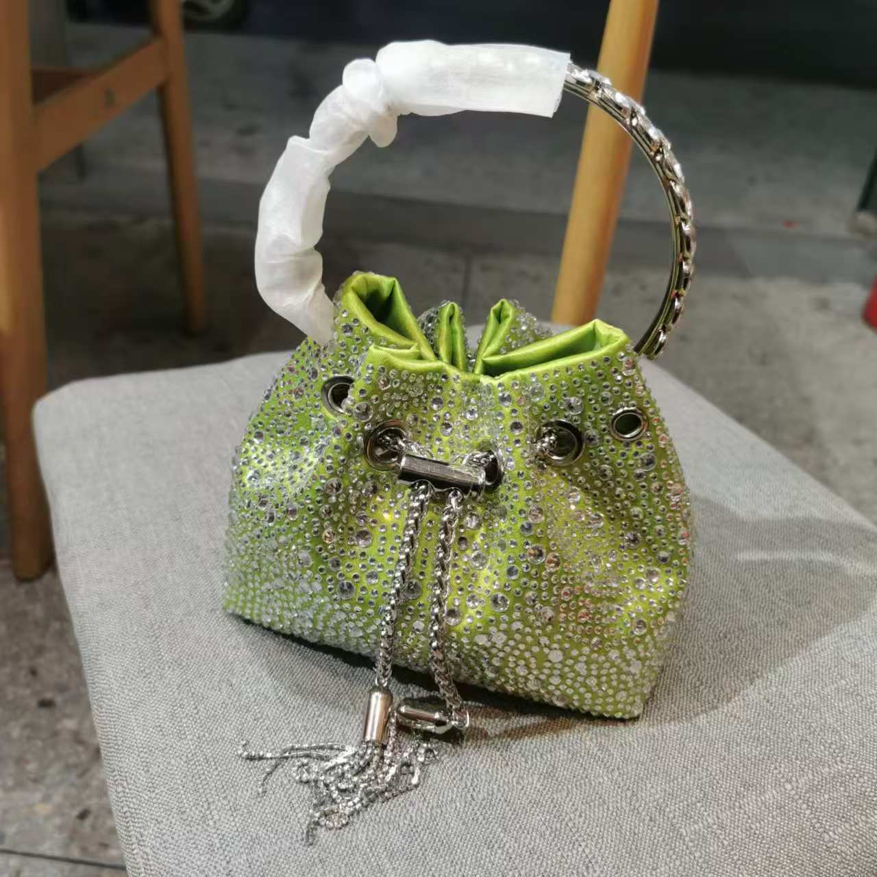 Women's Heron Live Streaming On Tassel Rhinestone Shoulder Bags