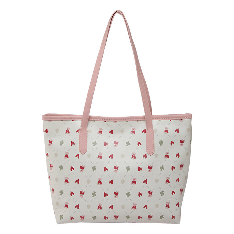 Fresh Printed Large Capacity Female Stylish Good Texture Shoulder Bags