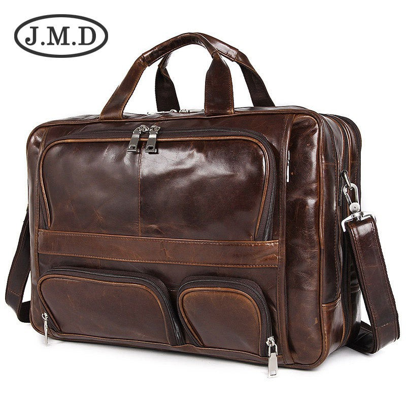 Men's Retro Leather Source Large Capacity Computer Men's Briefcases