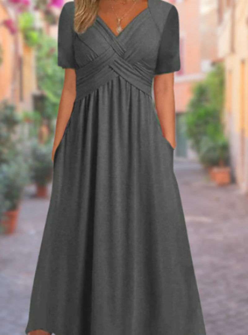Women's Autumn Solid Color Sleeve Special Dress Dresses