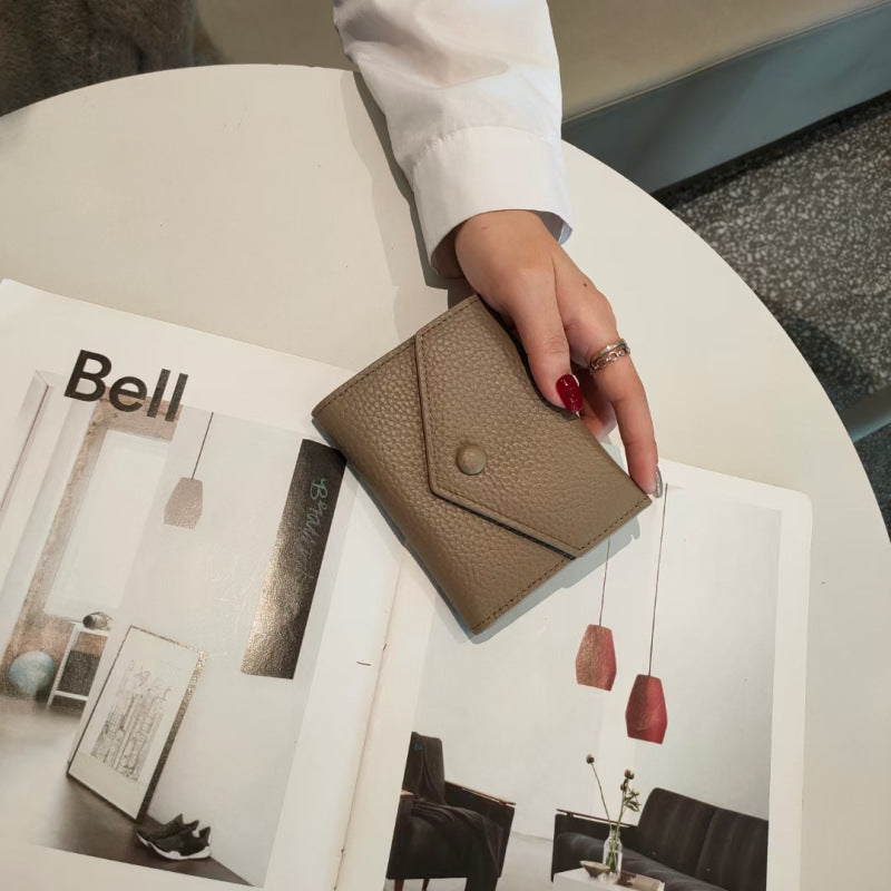 Women's Genuine Leather Short Cowhide Mini Cute Ladies Wallets