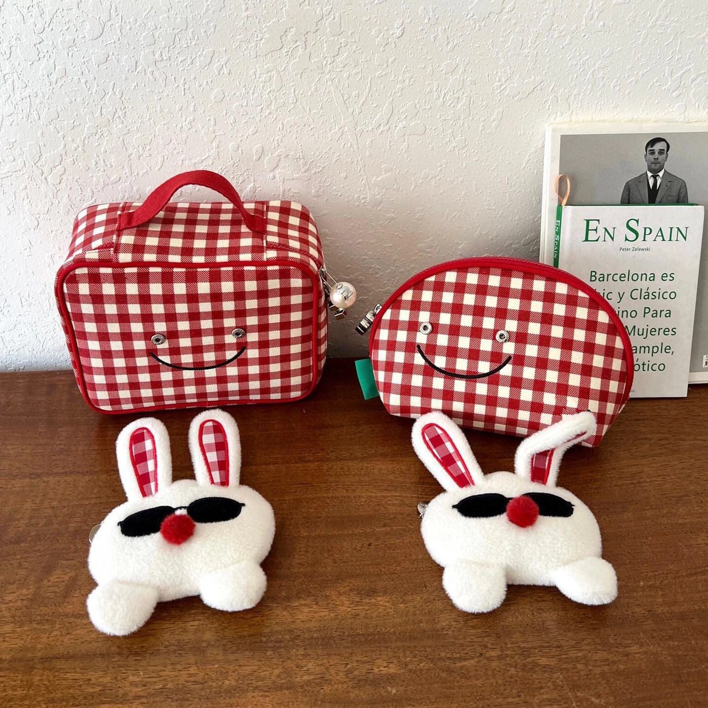 Heart Denim Shell Buggy Rabbit Plaid Bags