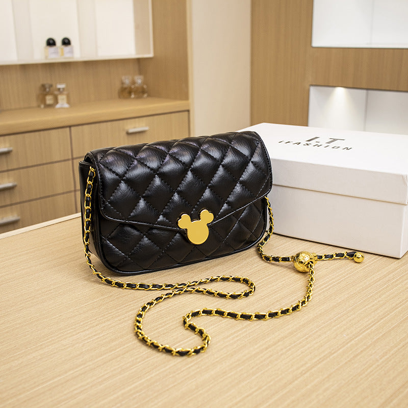 Women's Chain High Texture Classic Style Rhombus Crossbody Bags