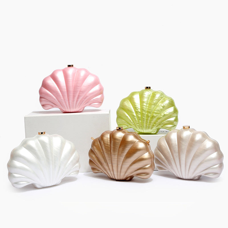 Acrylic Flower Shell Dinner Box Portable Women's Shoulder Bag
