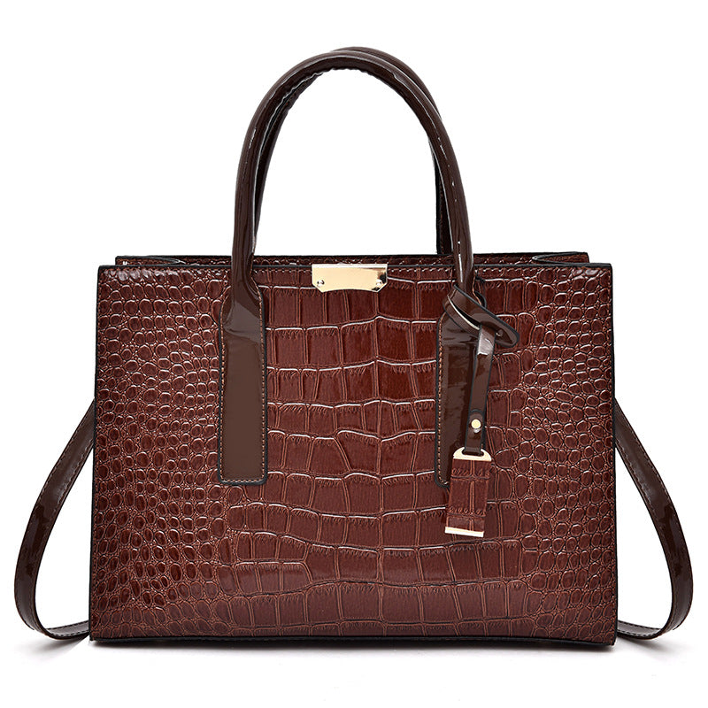 Women's Charming Crocodile Pattern Portable Embossed Shoulder Bags