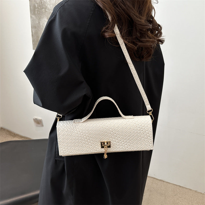 Women's Solid Color Large Capacity Western Style Lock