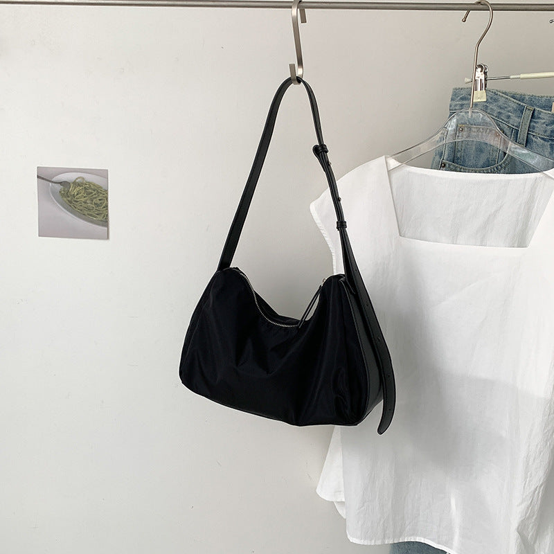 Women's Niche Textured Nylon Summer Stitching Commuter Women's Shoulder Bag