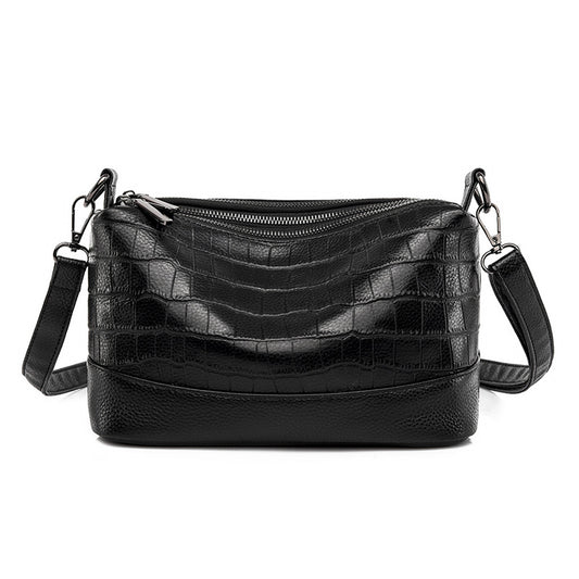 Women's Source Genuine Leather Cattlehide Fashion Crocodile Crossbody Bags