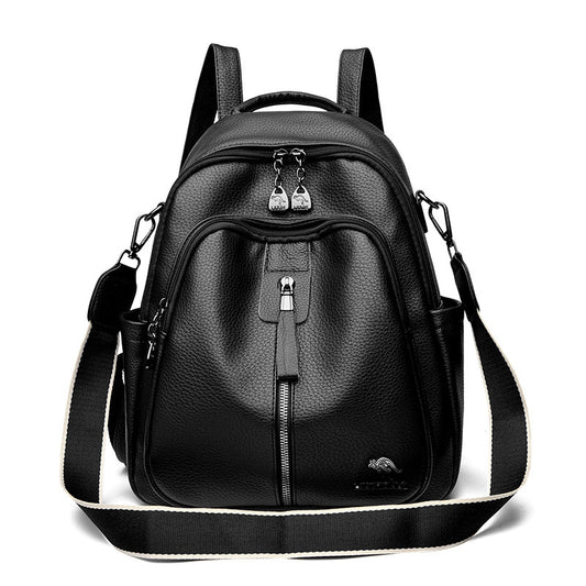 Women's Kangaroo Soft Leather Fashion Mom Large Backpacks